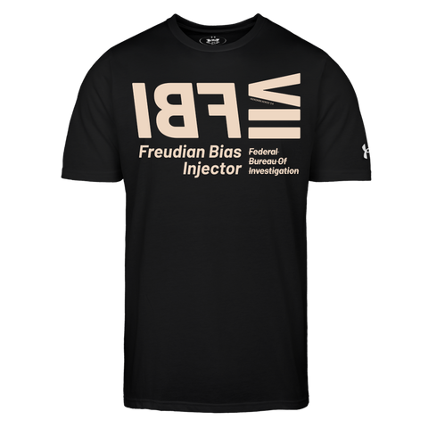 FBI Beige Acros Under Armor Tee - black