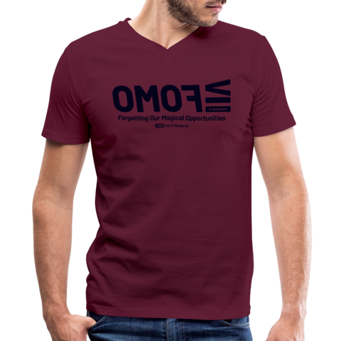 FOMO Blue Acro B&C V Neck - maroon