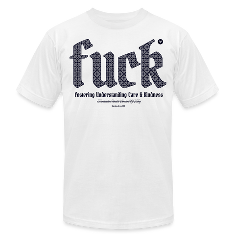 FUCK Blue Acro B&C Tee - white