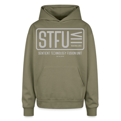 STFU Oversized Hoodie - olive