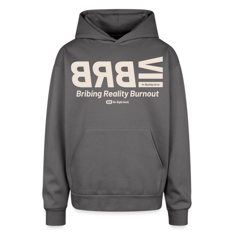 BRB Beige Acro Oversized Hoodie - graphite gray