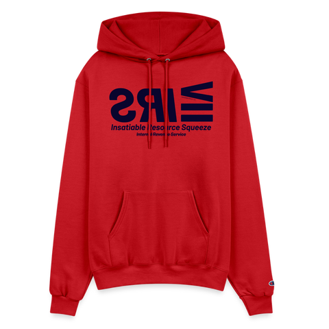 IRS Blue Acros Champion Hoodie - Scarlet