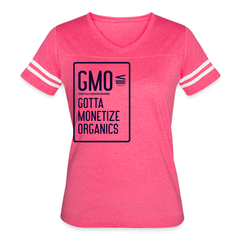 GMO Tee - vintage pink/white