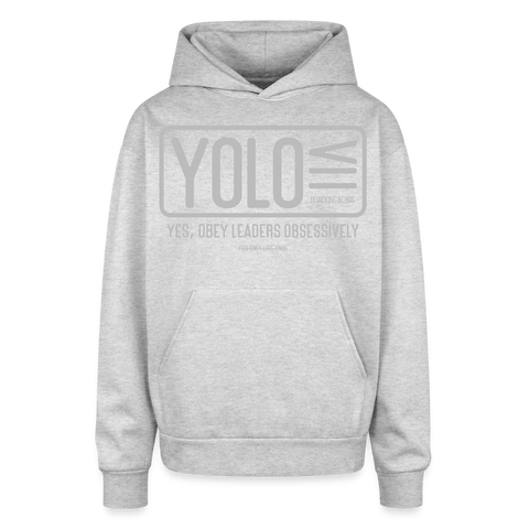 YOLO Oversized Hoodie - heather grey
