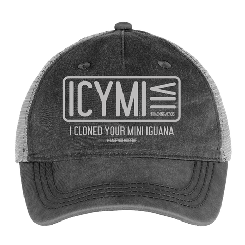 ICYMI Hat - washed black / silver