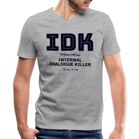 IDK V Neck - heather gray