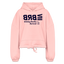 BRB Blue Acro Cropped Hoodie - light pink