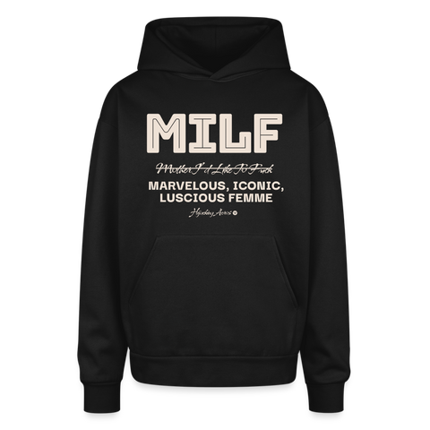 MILF Oversized Hoodie - black