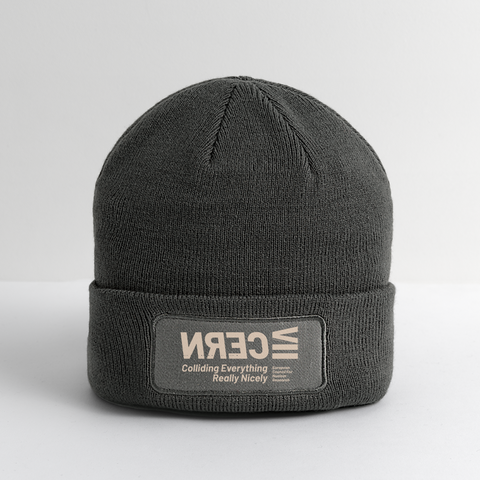 CERN Beige Acro Beanie - charcoal grey