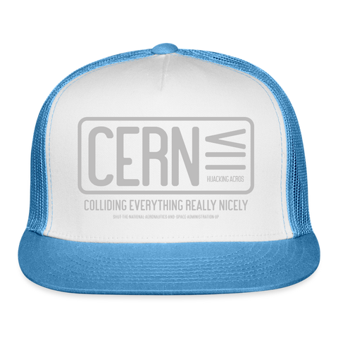 CERN Trucker Hat - white/blue