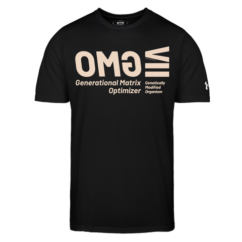 GMO Beige Acro Under Armor Tee - black