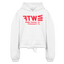 WTF Red Acro Cropped Hoodie - white