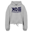 OK Blue Acro Cropped Hoodie - heather gray