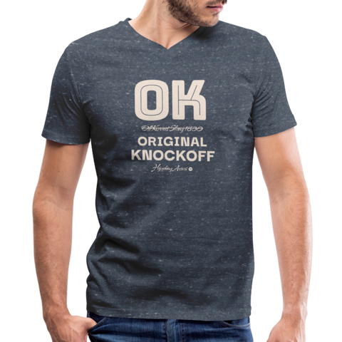 OK V Neck - heather navy