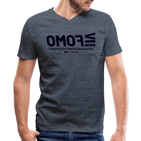 FOMO Blue Acro B&C V Neck - heather navy