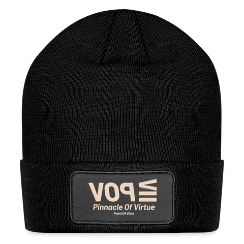 POV Beige Acro Beanie - black