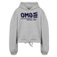 GMO Blue Acro Cropped Hoodie - heather gray