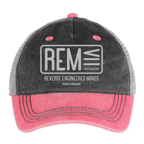 REM Vintage Hat - washed pink / silver 