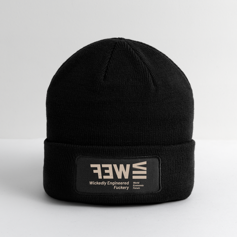 WEF Beige Acro Beanie - black