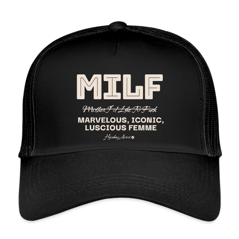 MILF Vintage Hoodie - black/black