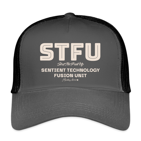 STFU Vintage Hat - smoke grey/black