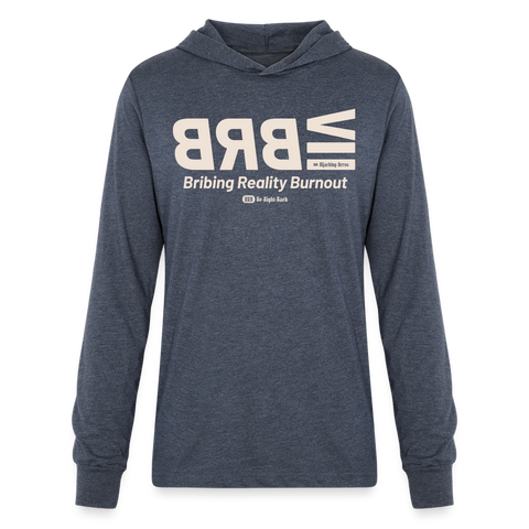 BRB Beige Acro Long Sleeve Hoodie - heather navy