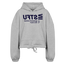 STFU Blue Acro Cropped Hoodie - heather gray