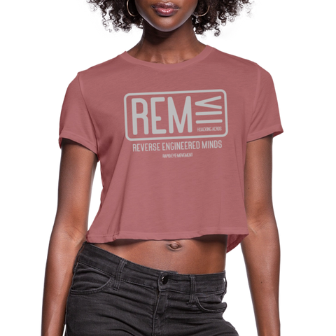 REM Cropped Tee (W) - mauve