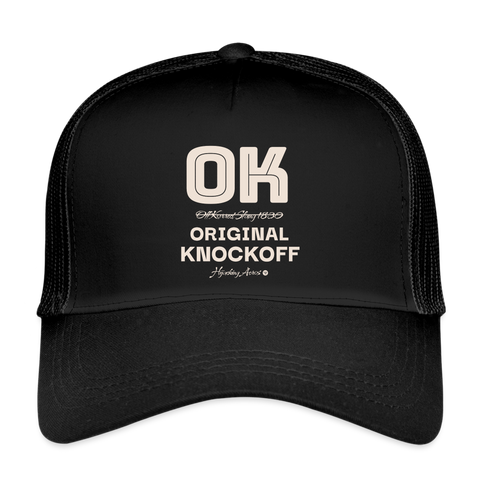 OK Vintage Trucker Hat - black/black