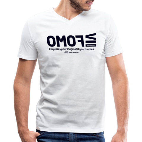 FOMO Blue Acro B&C V Neck - white