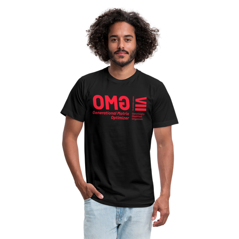 GMO Red Logo Tshirt - black