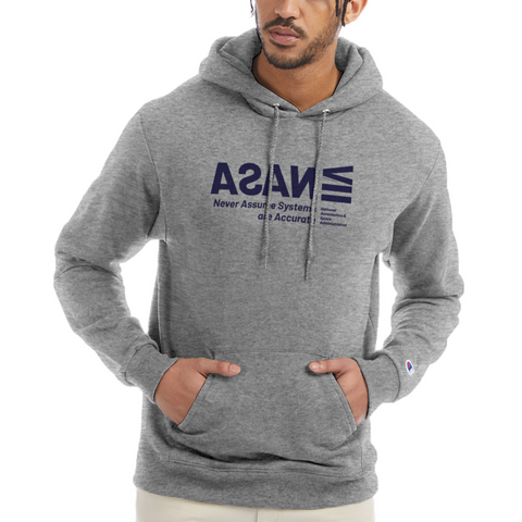 NASA Blue Acro Champion Hoodie - heather gray