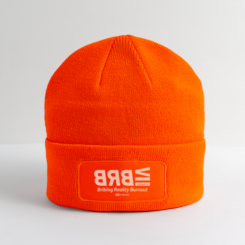 BRB Beige Acro Beanie - neon orange