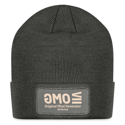 OMG Beige Acro Beanie - charcoal grey