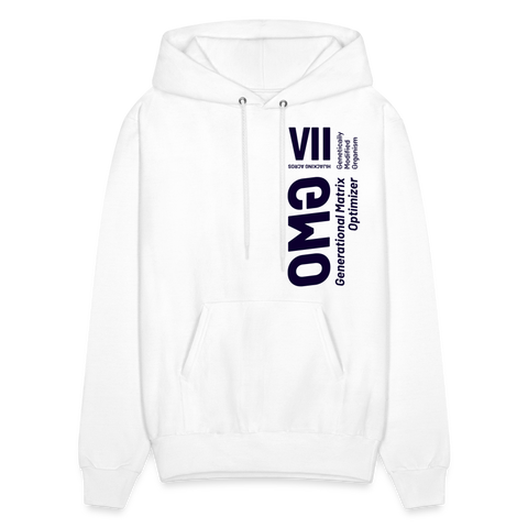 GMO Blue Logo Hoodie - white