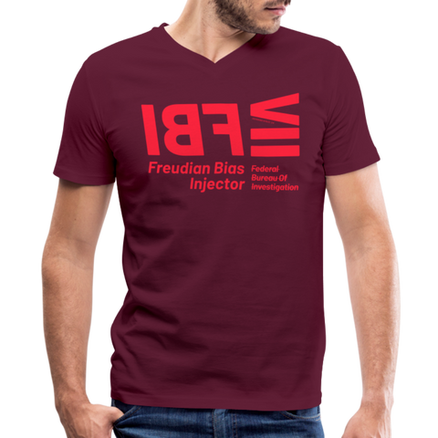 FBI Red Acro B&C V Neck - maroon