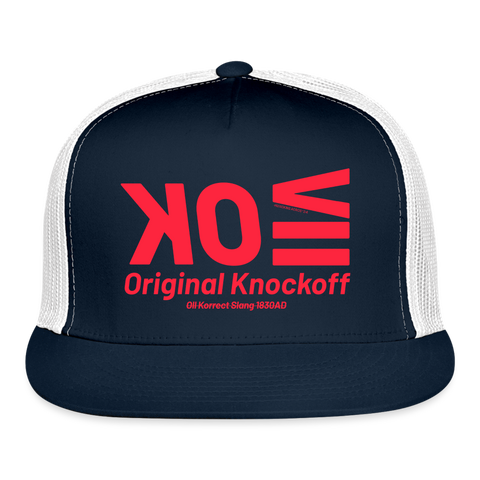 OK Red Acro Trucker Hat - navy/white