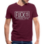 FUCK V Neck - maroon