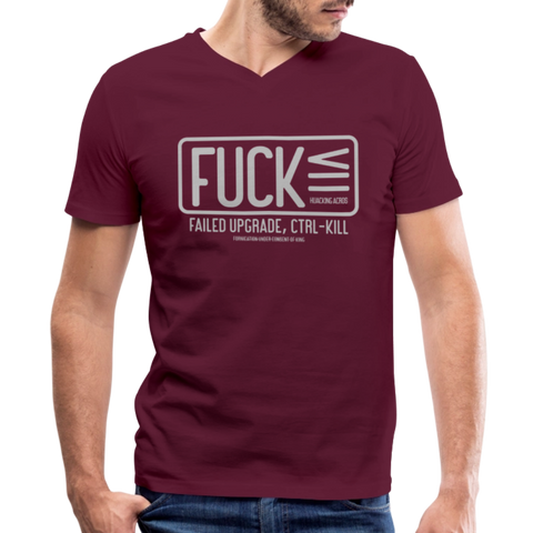 FUCK V Neck - maroon