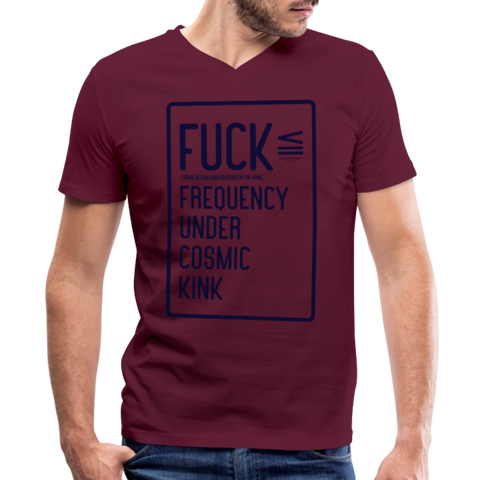 FUCK V Neck - maroon