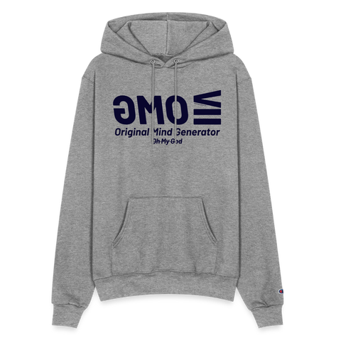 OMG Blue Acro Champion Hoodie - heather gray