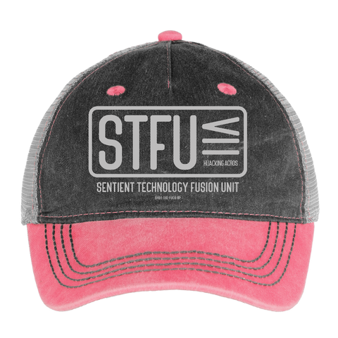 STFU Vintage Hat - washed pink / silver 