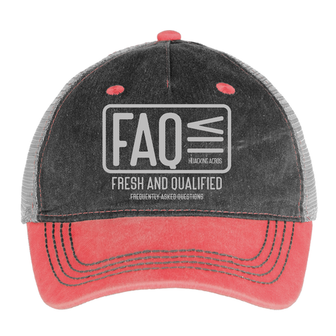 FAQ Cap - washed red / silver