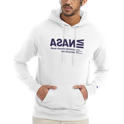 NASA Blue Acro Champion Hoodie - white