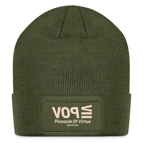 POV Beige Acro Beanie - olive