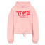 WTF Red Acro Cropped Hoodie - light pink