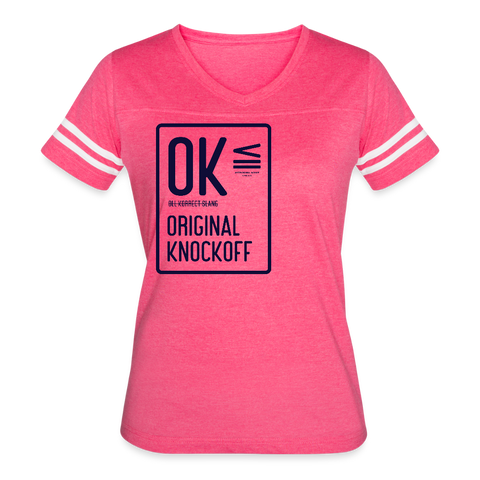 OK Tee (W) - vintage pink/white