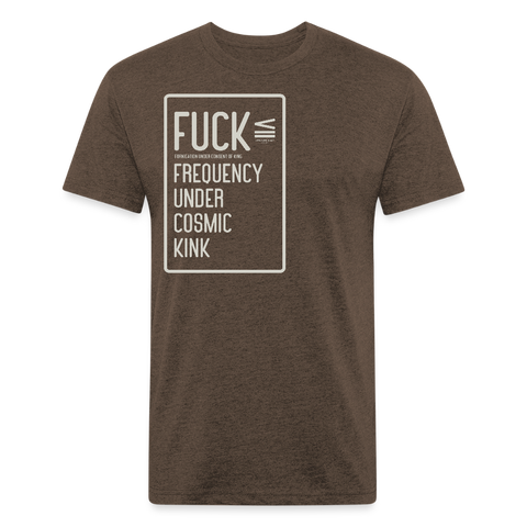 FUCK tee - heather espresso