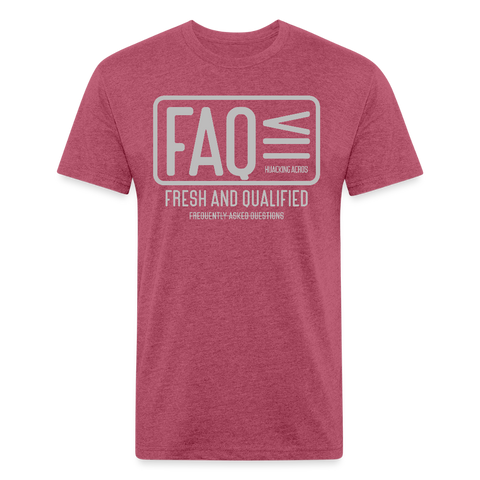 FAQ Tee - heather burgundy