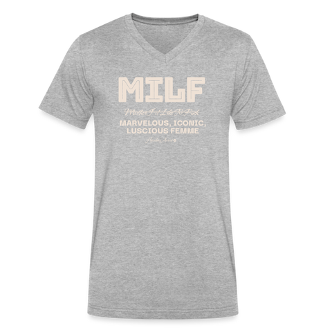 MILF V Neck - heather gray